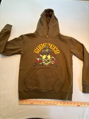 Godspeed Winter 2020 Archives Hoodie XS Brown Skull Roses Graphic Heavyweight